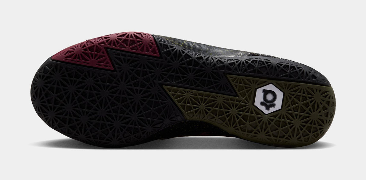 KD 6 Meteorology Black And Medium Olive Grade School Basketball Shoes (Black/Atomic Red/Medium Olive/Noble Red)