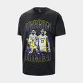 LeBron James Los Angeles Lakers NBA Mens Short Sleeve Shirt (Black)