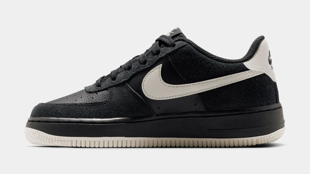 Air Force 1 LV8 2 Grade School Lifestyle Shoes (Black/Light Bone)