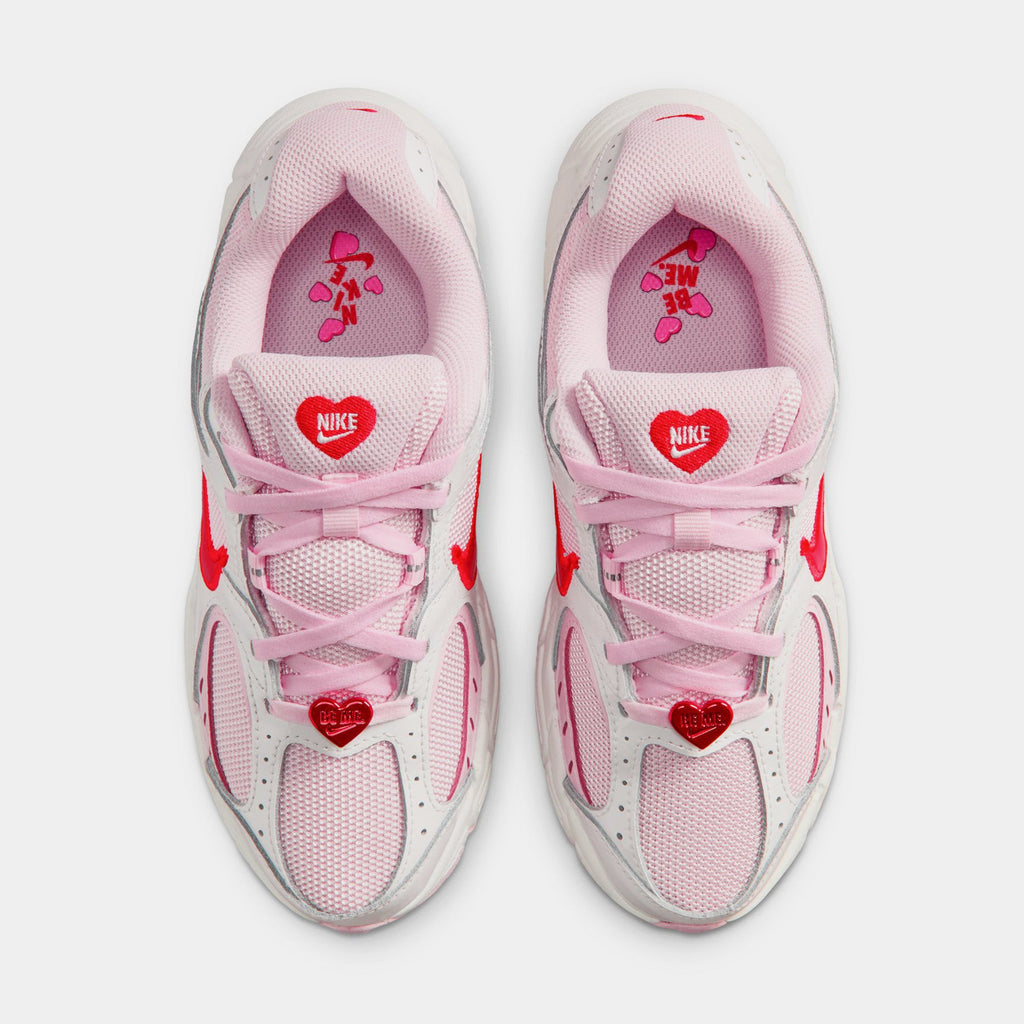 V5 RNR Grade School Running Shoes (Summit White/Light Crimson/Pink Foam)