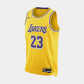 Los Angeles Lakers Icon Edition Dri Fit Lebron Mens Jersey (Amarillo/James Lebron 23)