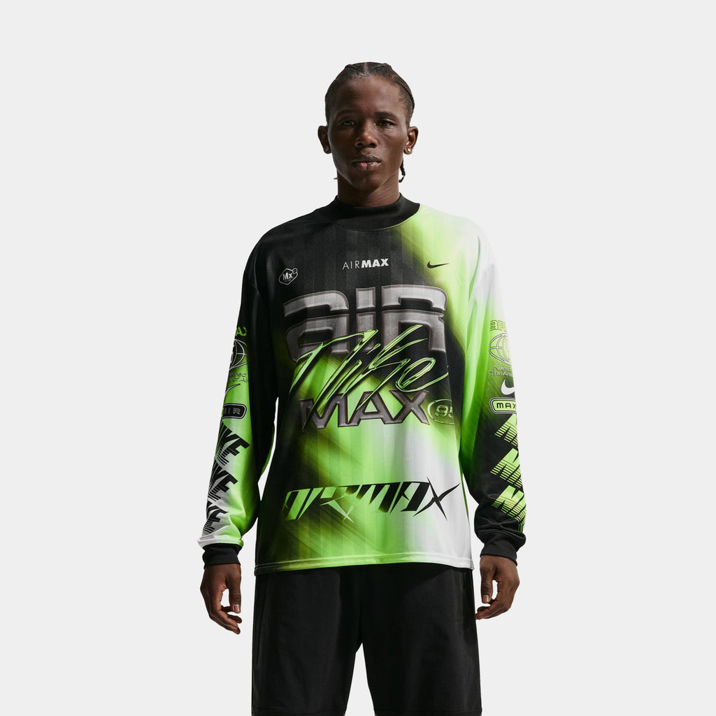 Air Max Culture Of Football Dr Fit Long Sleeve Mens Jersey (Volt/Black/White)