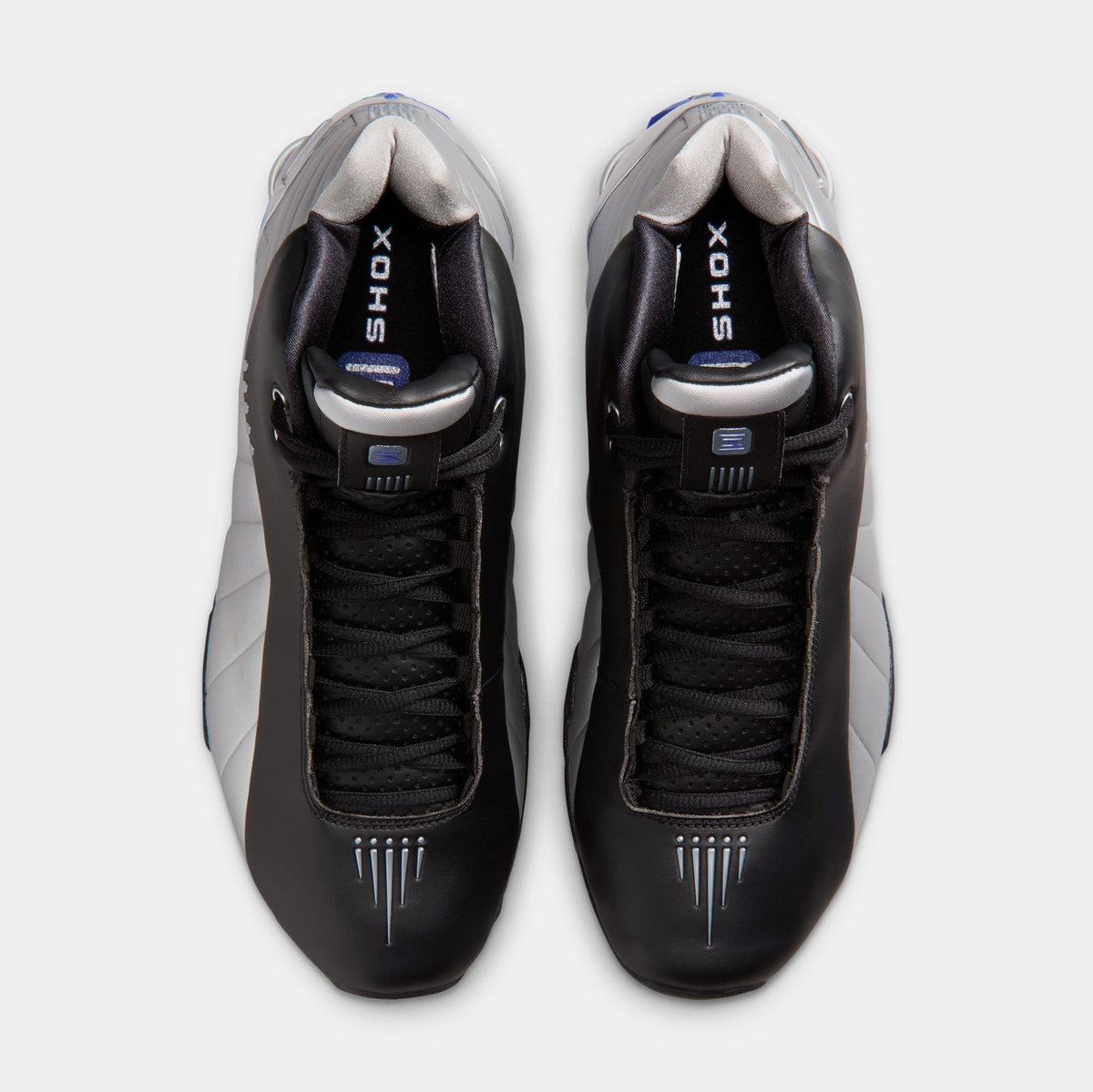 Shox BB4 Black And Metallic Silver Mens Lifestyle Shoes (Black/Metallic Silver/Lapis)