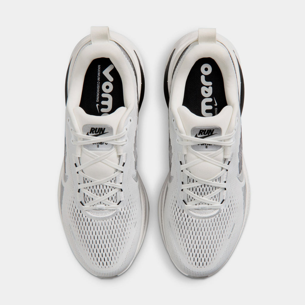 Vomero 18 Mens Running Shoes (Summit White/Black/Off White/Metallic Silver)