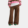 Studio Fleece Medium Weight Mid Rise Wid Leg Womens Sweatpants (Cacao Wow/Sail)