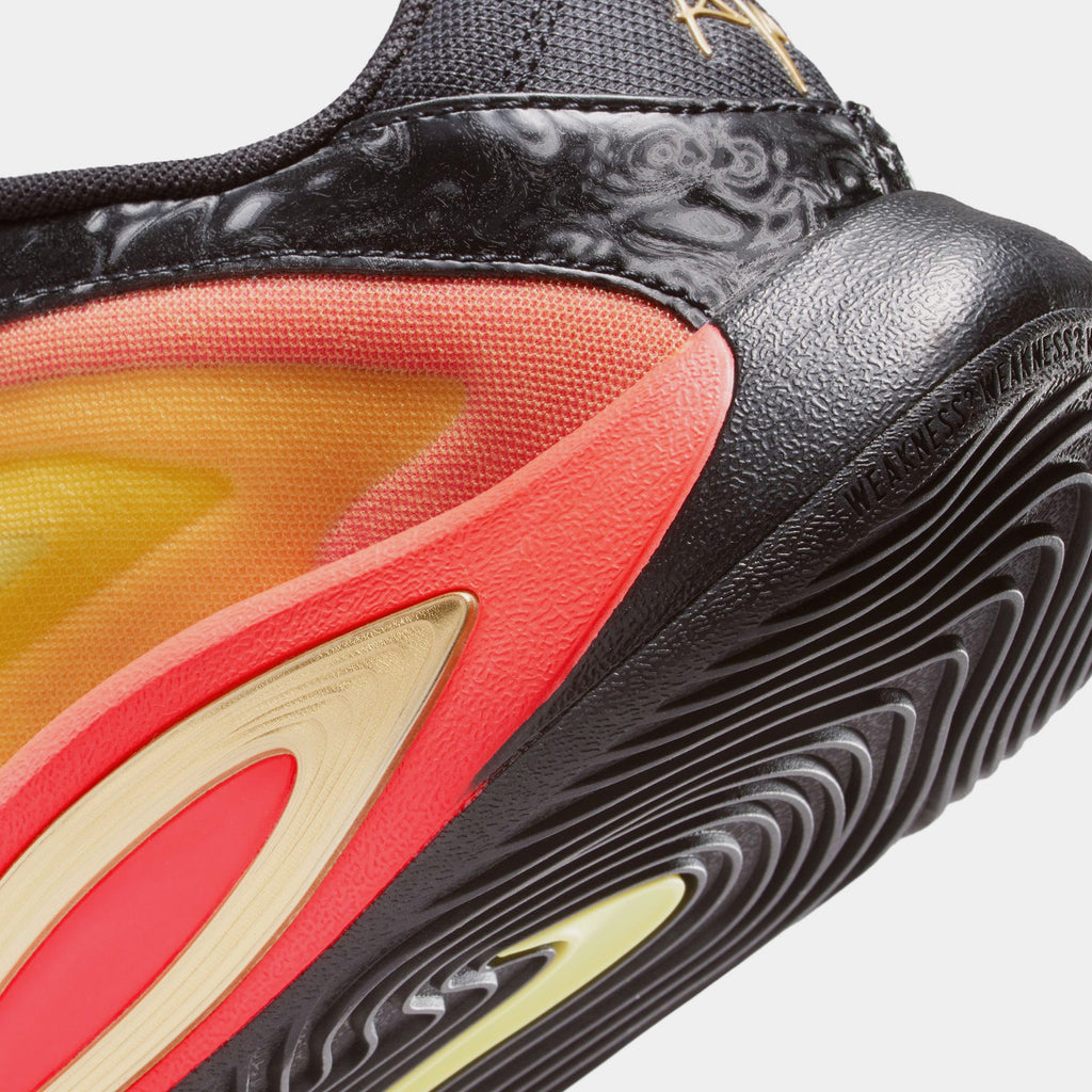 A One ASW Grade School Lifestyle Shoes (Black/Metallic Gold/Bright Crimson)