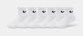 Dri Fit Logo 6 pack Ankle Preschool Socks (White)