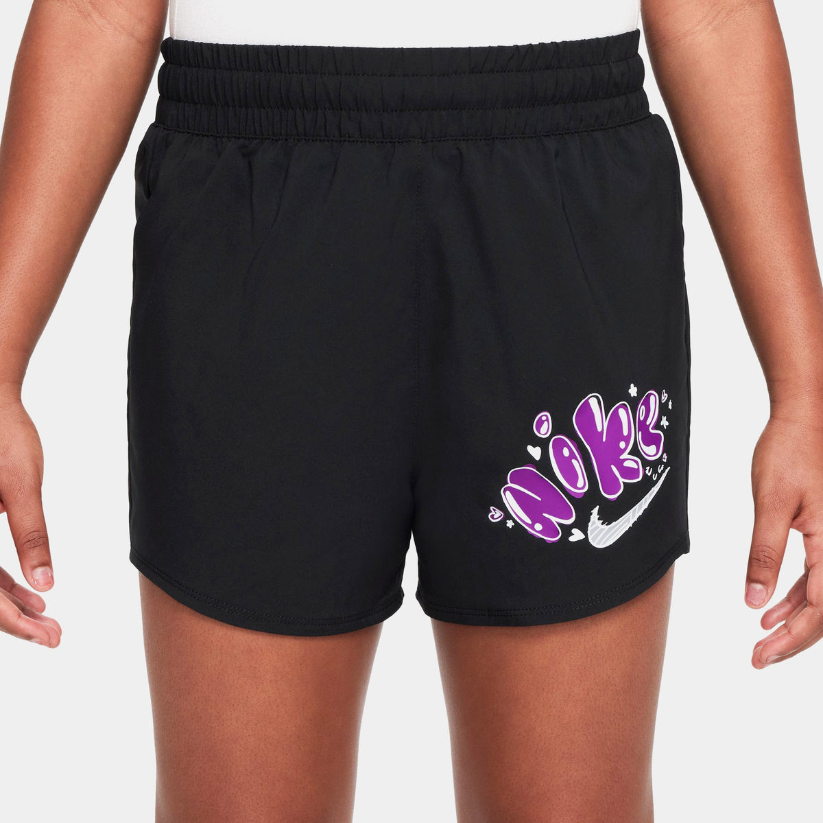 Dri Fit Woven Grade School Shorts (Black/White)