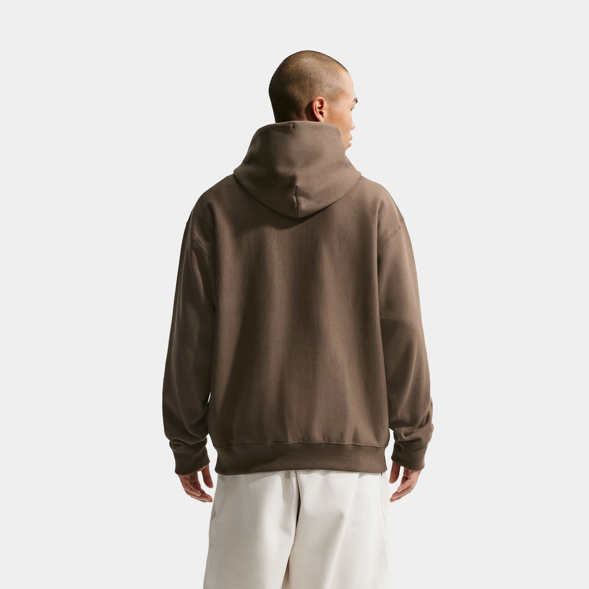 Solo Swoosh Pullover Fleece Mens Hoodie (Dark Hazel/White)