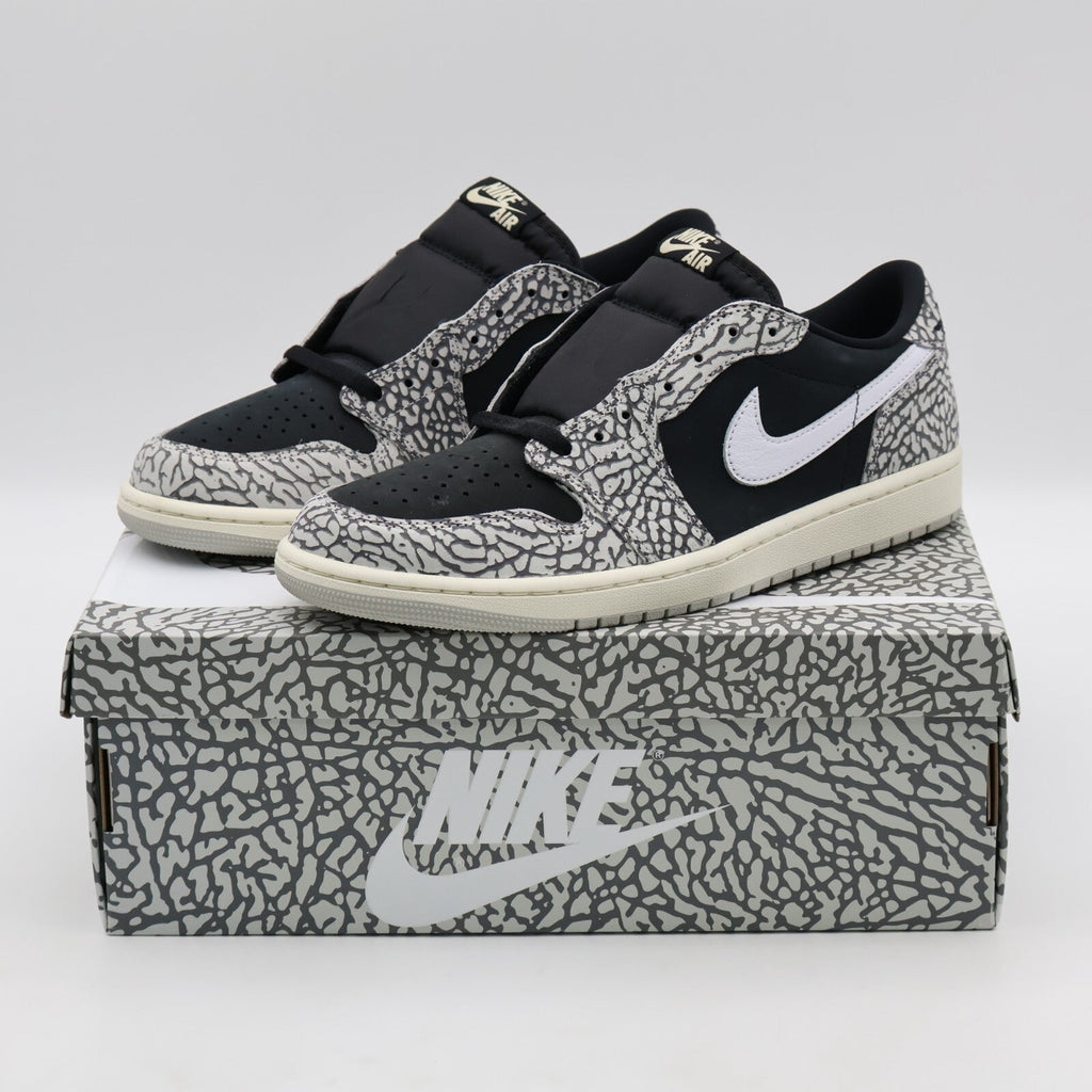 CZ0790-001 Nike Air Jordan 1 Retro Low OG Black Cement Muslin Tech Grey (Men's)