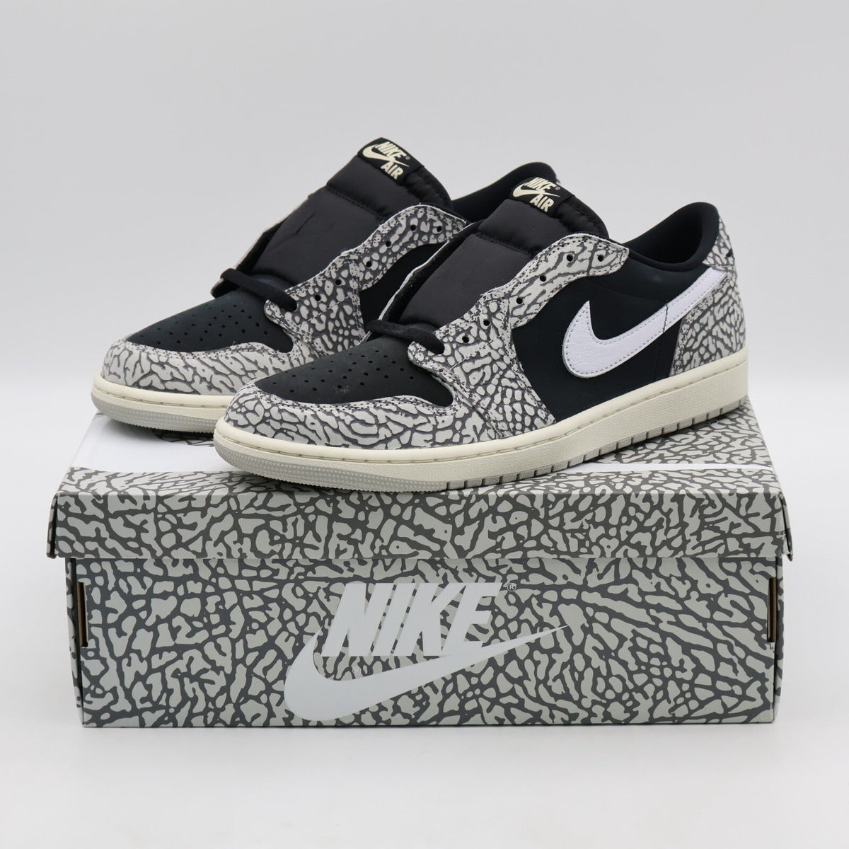 CZ0790-001 Nike Air Jordan 1 Retro Low OG Black Cement Muslin Tech Grey (Men's)