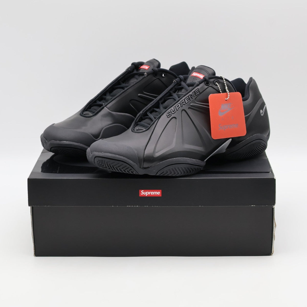 FB8934-001 Supreme Nike Air Zoom Courtposite Black Metallic Silver (Men's)