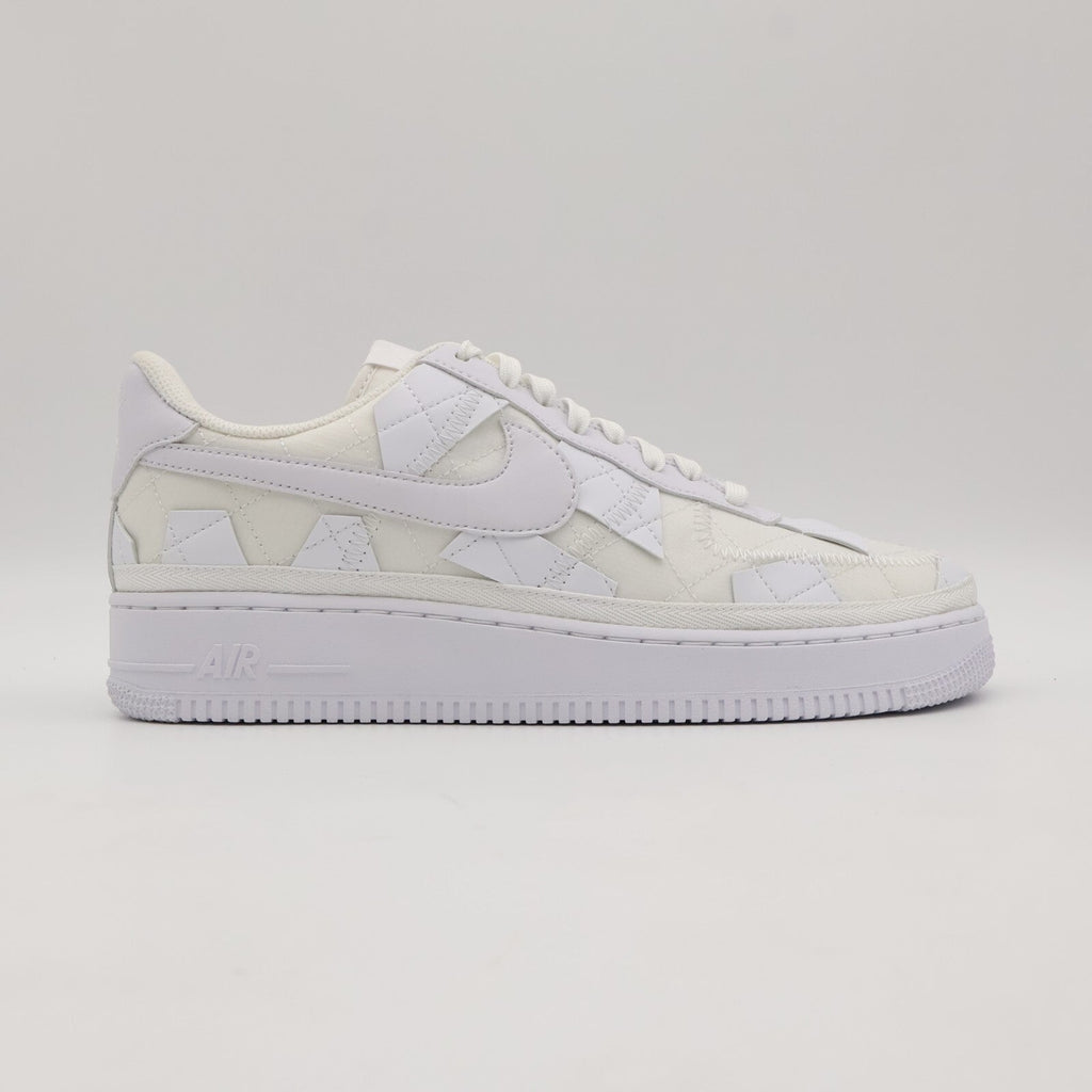 DZ3674-100 Nike Air Force 1 Low Billie Eilish Triple White Off Patch Work Mosaic