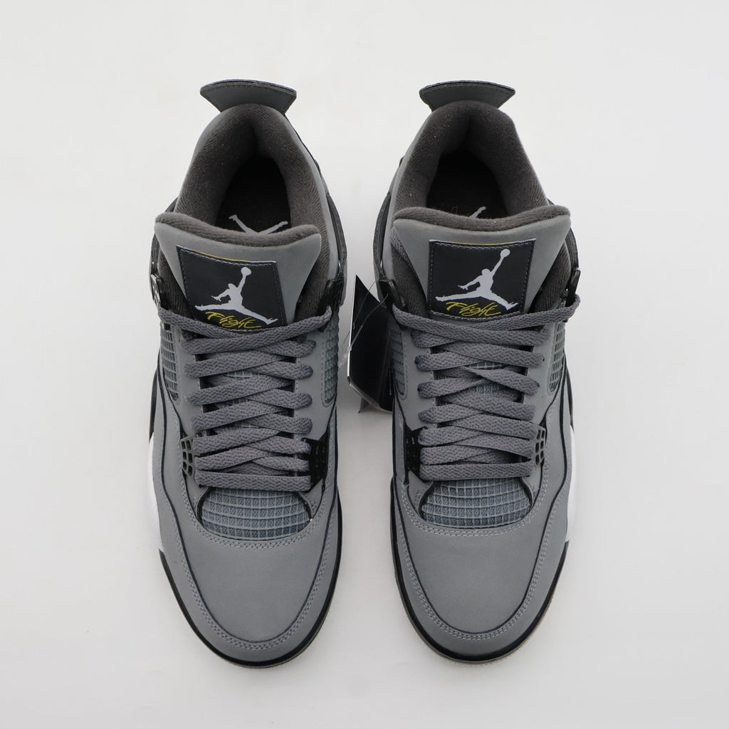 308497-007 Nike Air Jordan 4 Retro Cool Grey Chrome Dark Charcoal White Steel