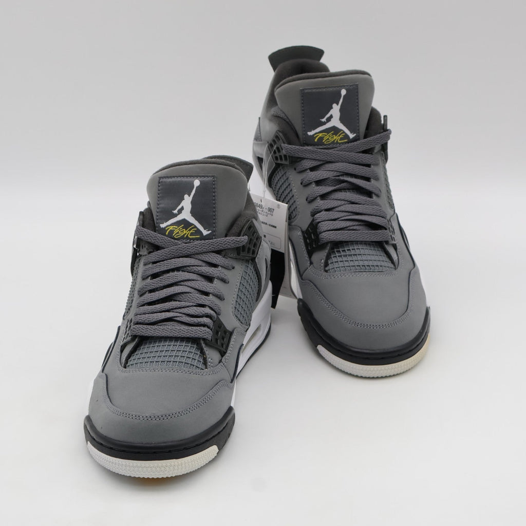 308497-007 Nike Air Jordan 4 Retro Cool Grey Chrome Dark Charcoal White Steel