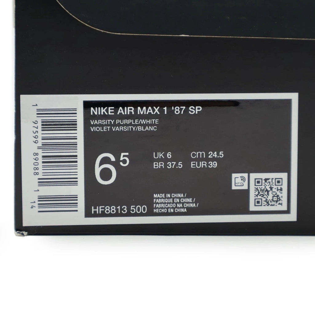 HF8813-500 Supreme Nike Air Max 1 '87 SP Purple SS25 Week4 (Men's)