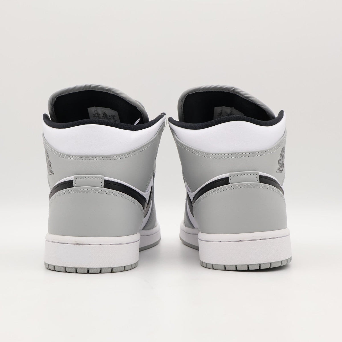 554724-092 Nike Air Jordan 1 Mid Light Smoke Grey Black White (Men's)