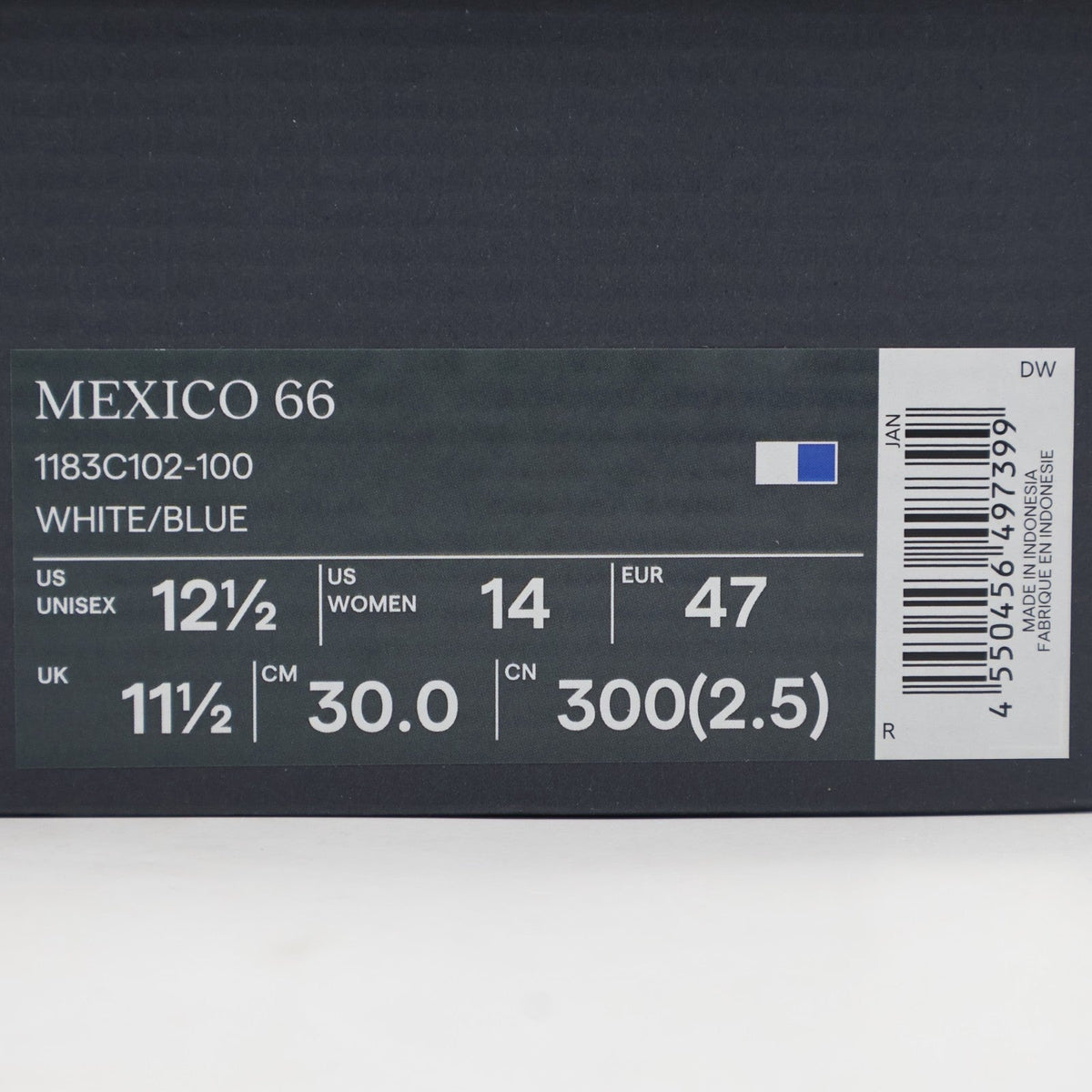1183C102-100 Onitsuka Tiger Mexico 66 White Blue (Men's)
