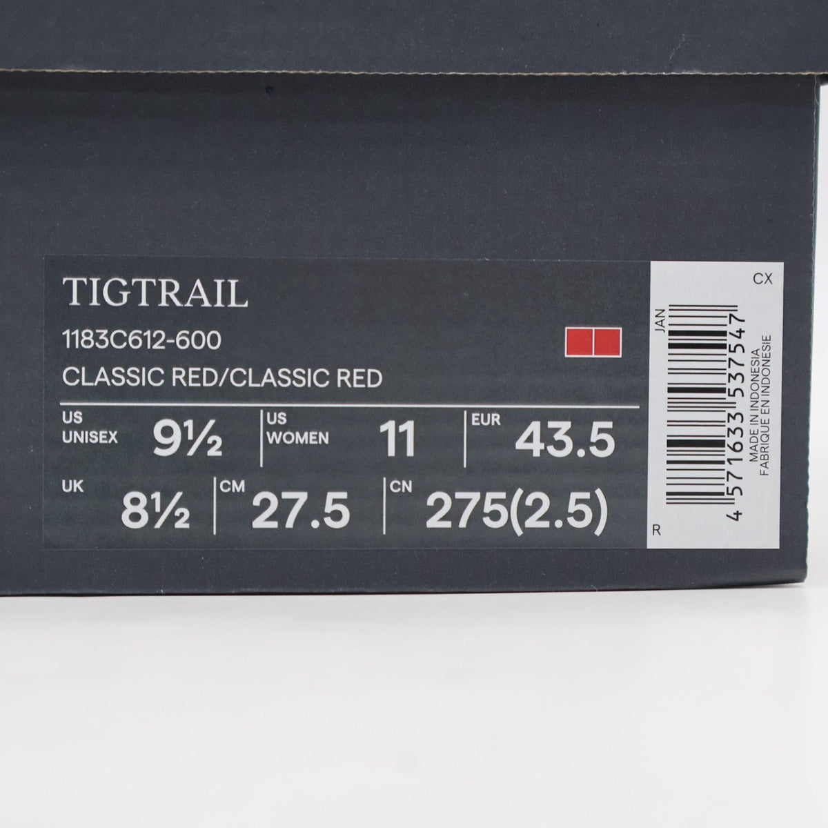 1183C612-600 Onitsuka Tiger Tigtrail Classic Red Classic Red (Men's)