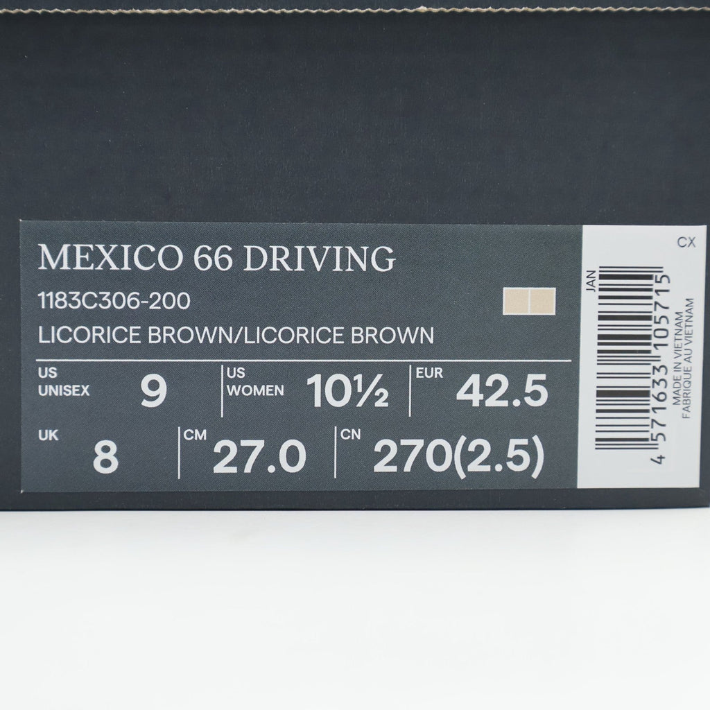 1183C306-200 Onitsuka Tiger Mexico 66 Driving Licorice Brown (Men's)