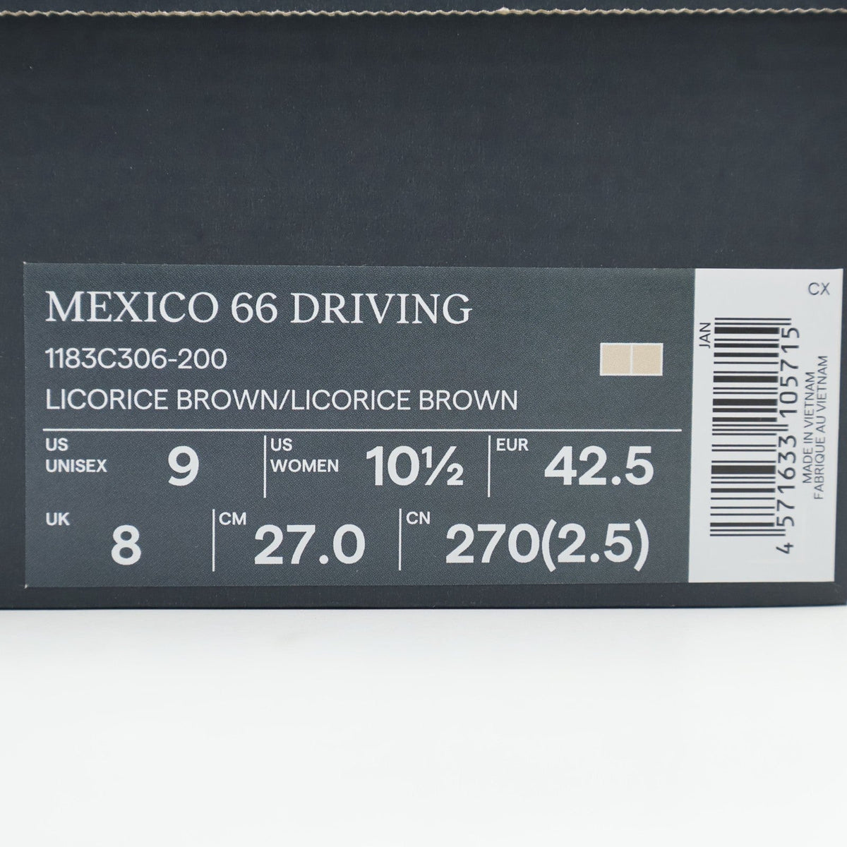 1183C306-200 Onitsuka Tiger Mexico 66 Driving Licorice Brown (Men's)