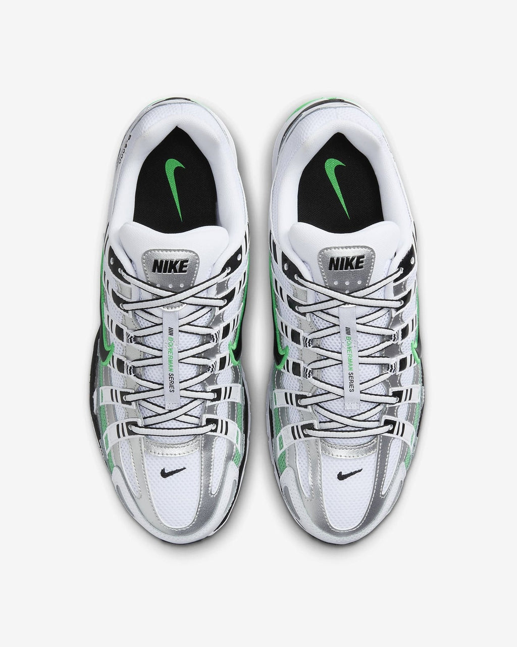 CD6404-104 Nike P-6000 White Metallic Silver Spring Green Black (Men's)