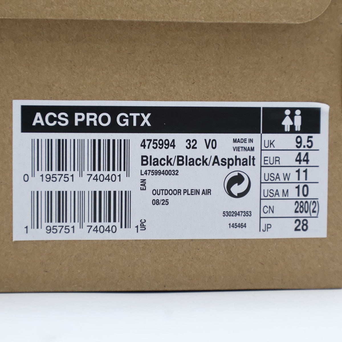 L47599400 Salomon ACS Pro GORE-TEX Black Asphalt (Men's)