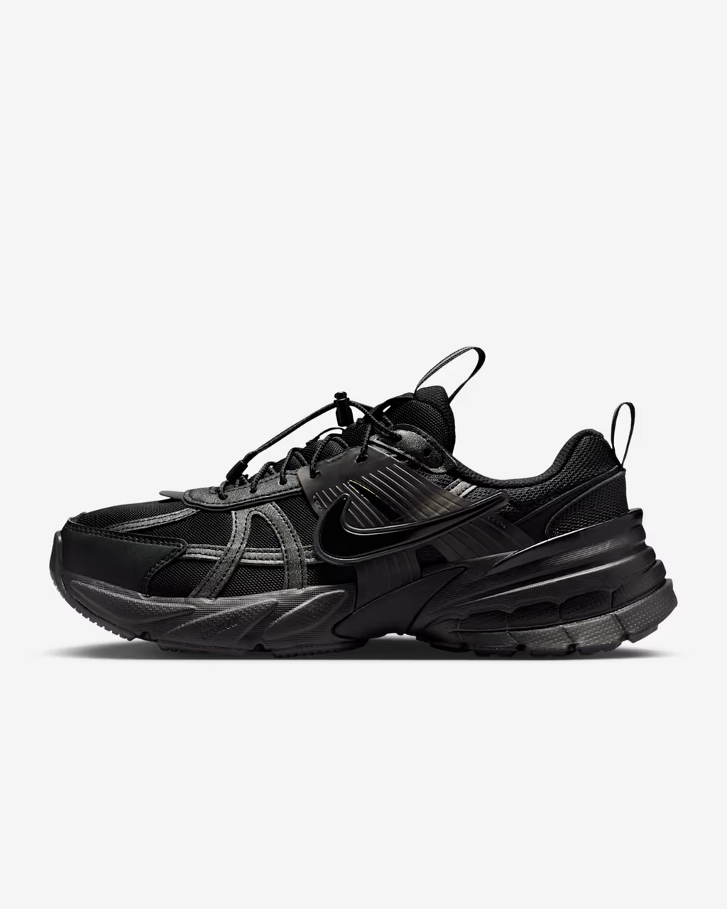 IH0388-001 Nike V2K Run Shoes Black Metallic Silver Anthracite (Women's)