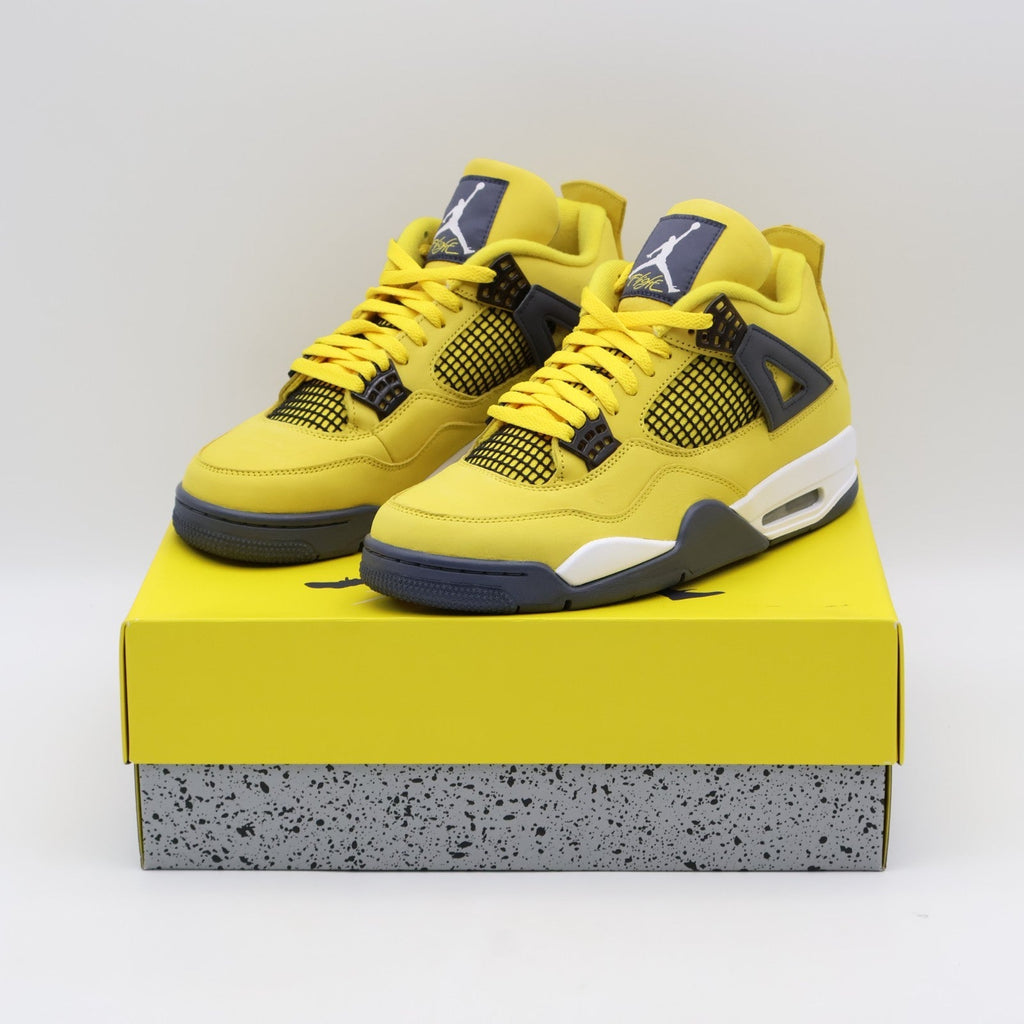 CT8527-700 Nike Air Jordan 4 Retro Lightning Thunder Tour Yellow Grey (Men's)