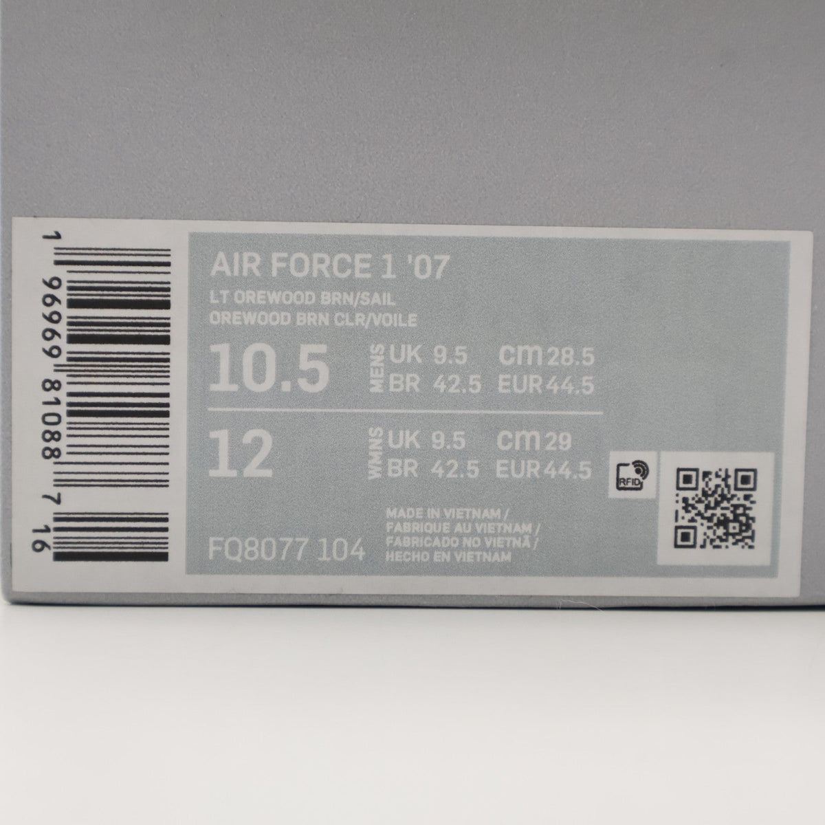 FQ8077-104 Nike Air Force 1 Low â07 Athletic Department Sail (Men's)