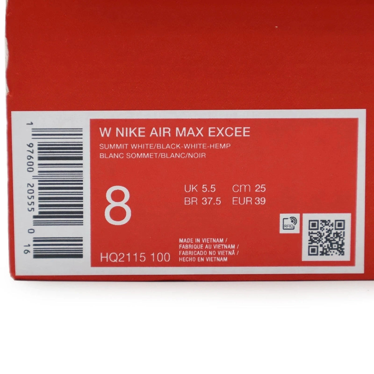 HQ2115-100 Nike Air Max Excee Summit White White Hemp Black (Women's)