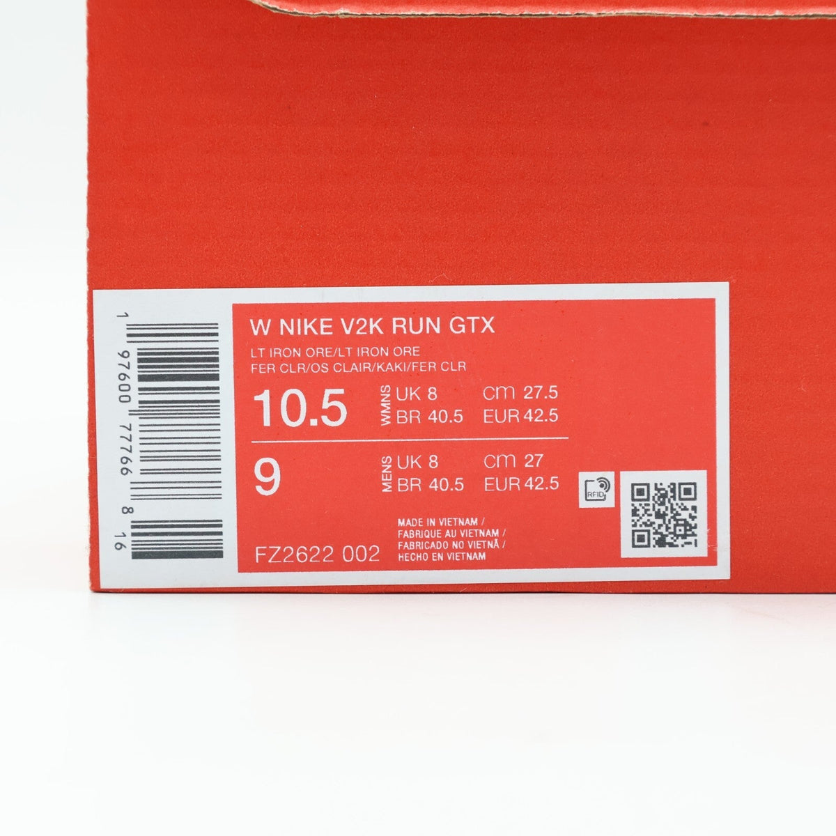 FZ2622-002 Nike V2K Run GORE-TEX Light Iron Stone Light Bone (Women's)