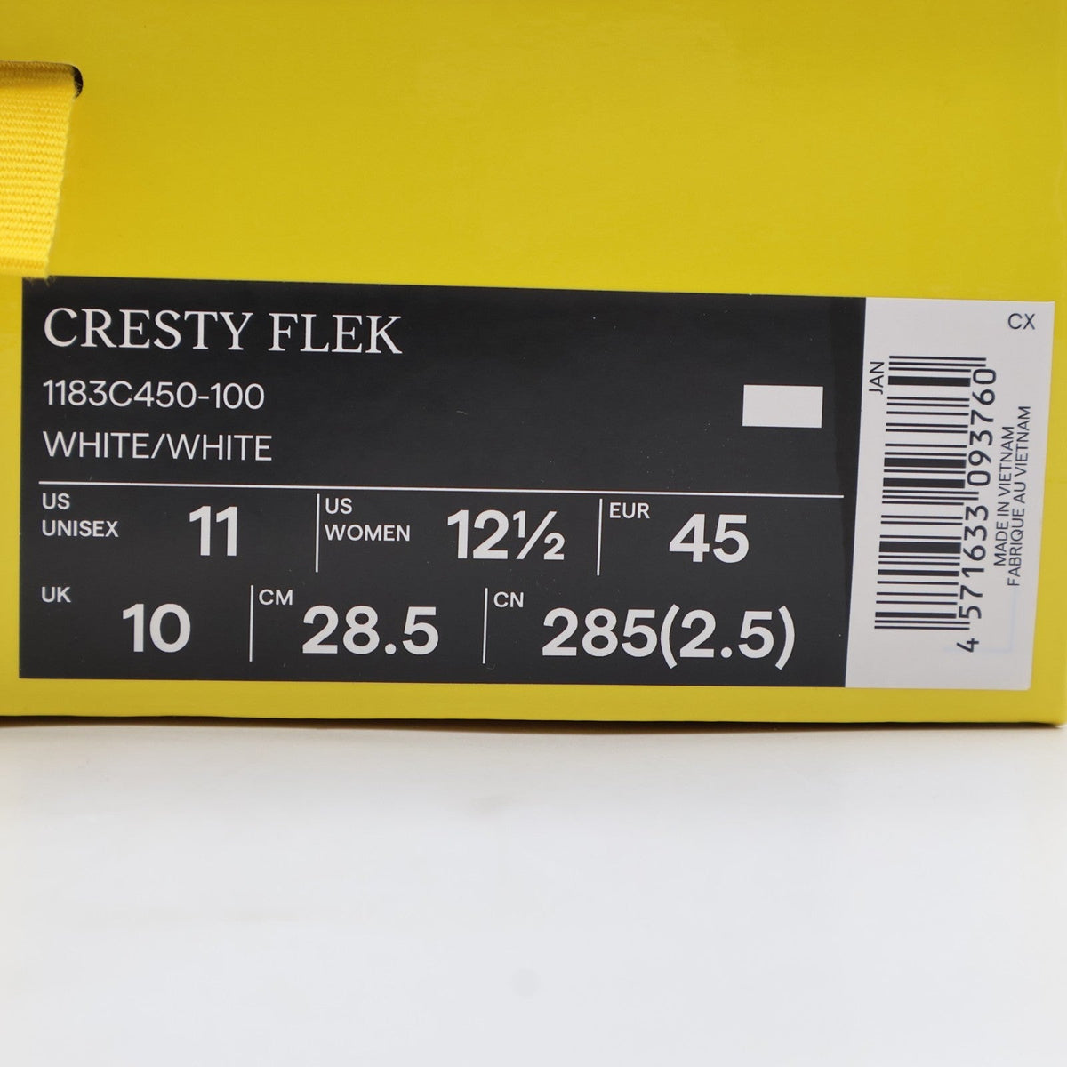 1183C450-100 ONITSUKA TIGER CRESTY FLEK WHITE WHITE (Men's)