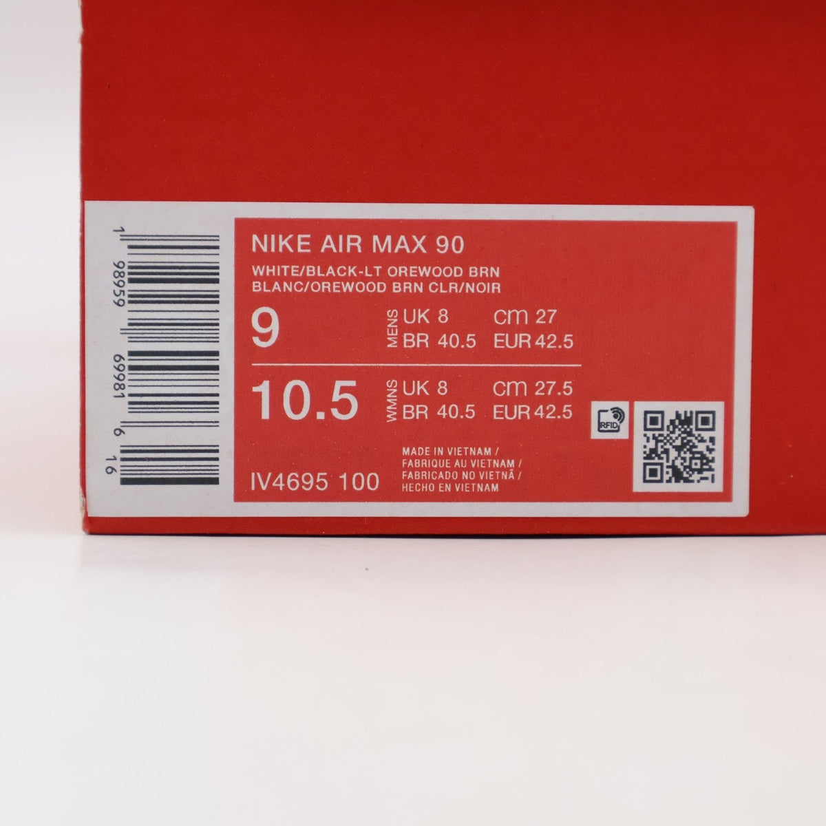 IV4695-100 Nike Air Max 90 "White/Black" (Men's)