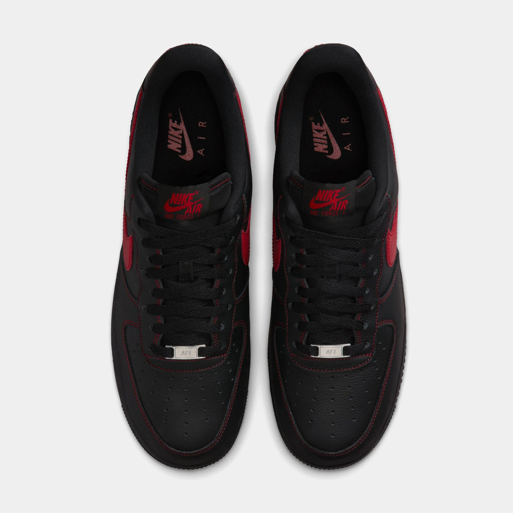 Air Force 1 Low '07 LV8 Bred Mens Lifestyle Shoes (Black/Black/University Red)
