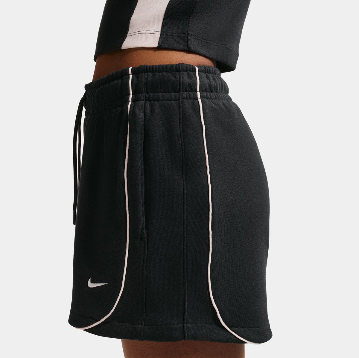 Sportswear Loose Mid Rise 3" Fleece Womens Shorts (Black/Black/Chalk/Sail)