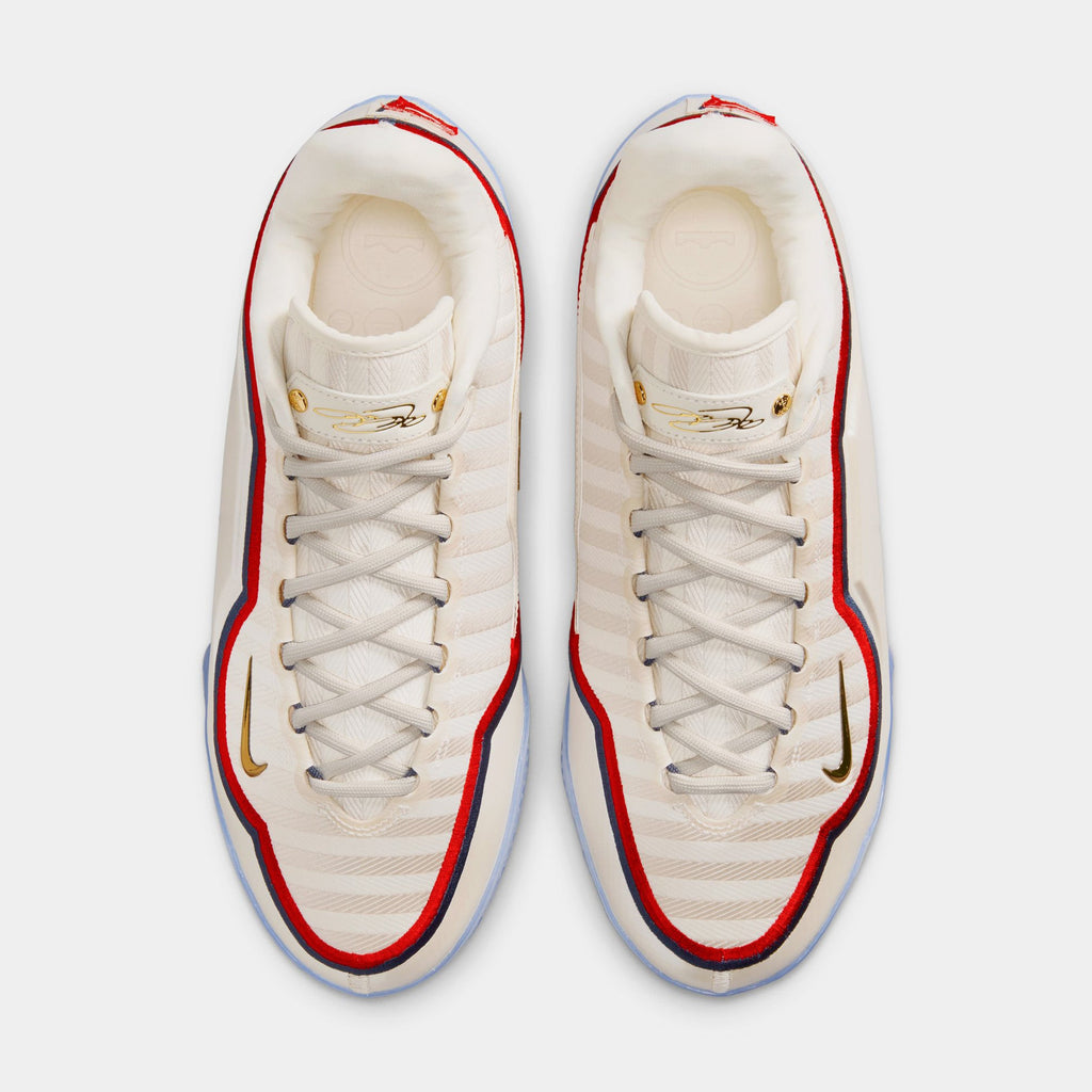 LeBron XXIII Old Glory Mens Basketball Shoes (Pale Ivory/Metallic Gold/University Red)
