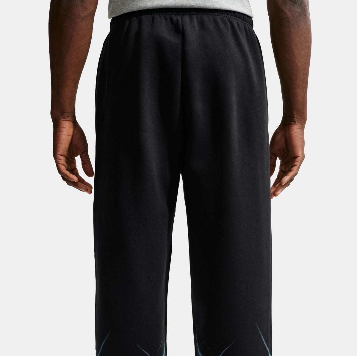 Standard Issue Brushed Basketball Fleece Mens Pants (Black/Light Current Blue/Pale Ivory)