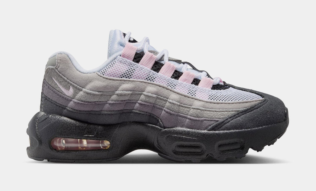 Air max 95 Big Bubble Pink Foam Preschool Running Shoes (Black/Pink Foam/White/Medium Grey)