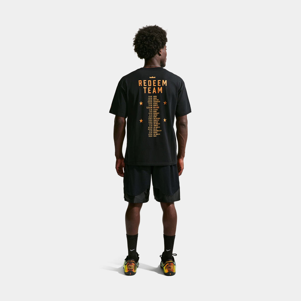 LeBron Out For Redemption Mens Short Sleeve Shirt (Black)