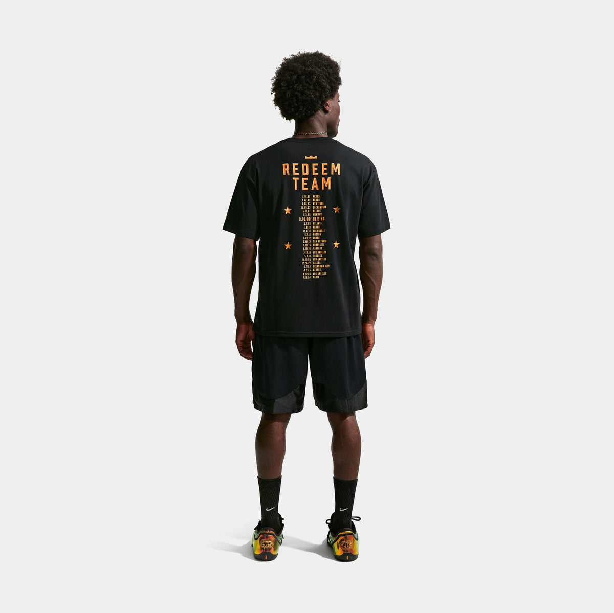 LeBron Out For Redemption Mens Short Sleeve Shirt (Black)