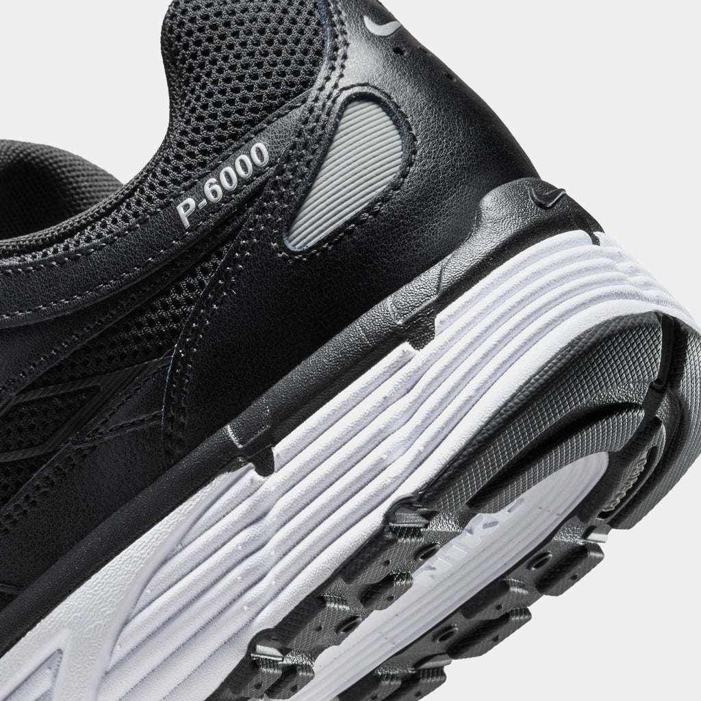 P-6000 Mens Running Shoes (Black/White/Metallic Silver)