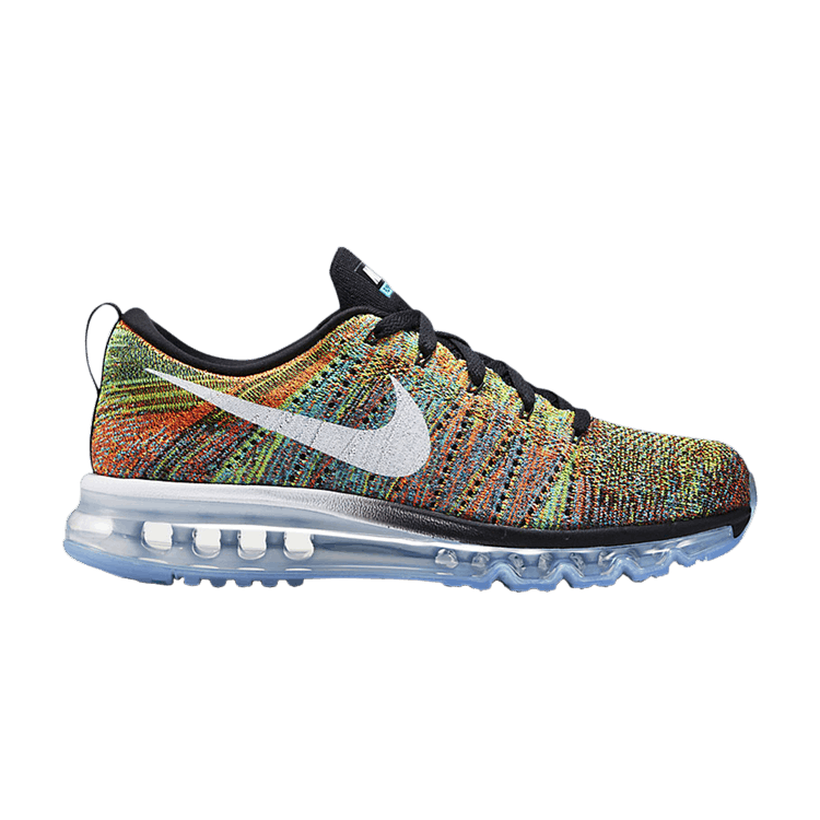 Nike Wmns Flyknit Air Max 'Multi-Color' — Black/Pink Pow-Chlorine Blue-White