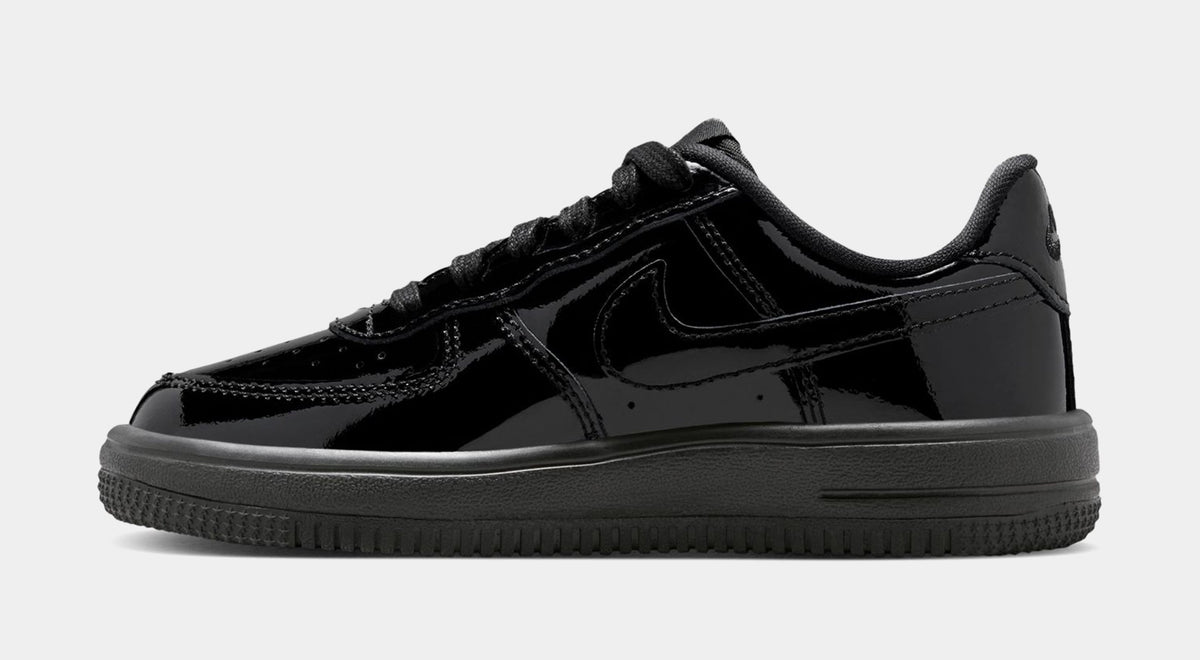 Air Force 1 Low Patent Leather Preschool Lifestyle Shoes (Black)