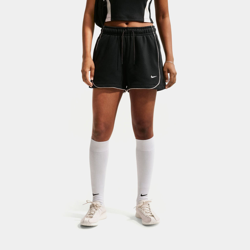 Sportswear Loose Mid Rise 3" Fleece Womens Shorts (Black/Black/Chalk/Sail)