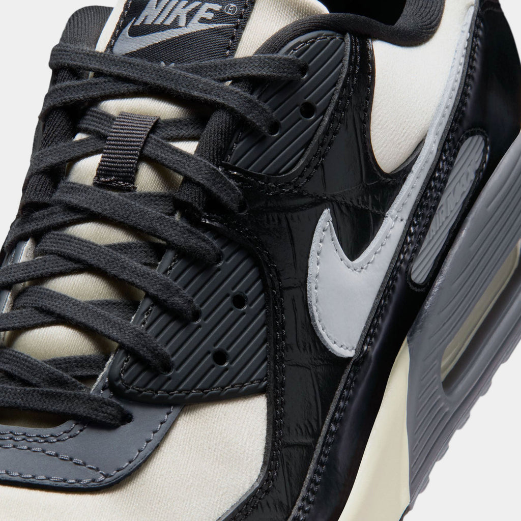 Air Max 90 Coconut Milk And Black Mens Lifestyle Shoes (Sail/Light Smoke Grey/Black/Anthracite)