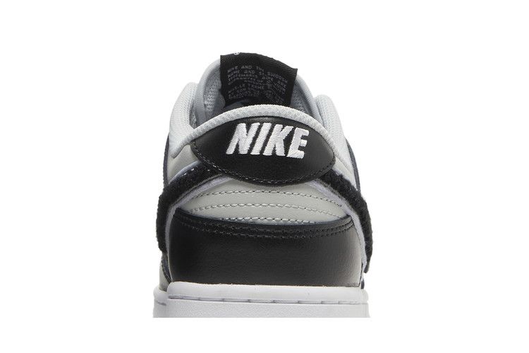 Nike Dunk Low Chenille Swoosh Black Grey