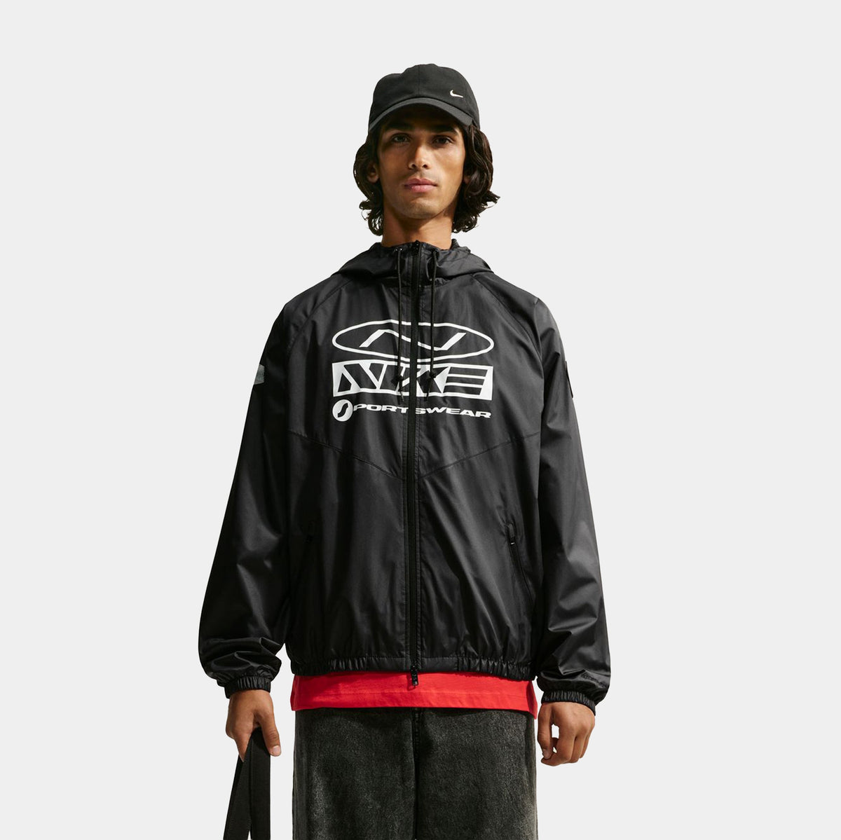 Windrunner Storm Fit Graphic Mens Jacket (Black/Black/Black)