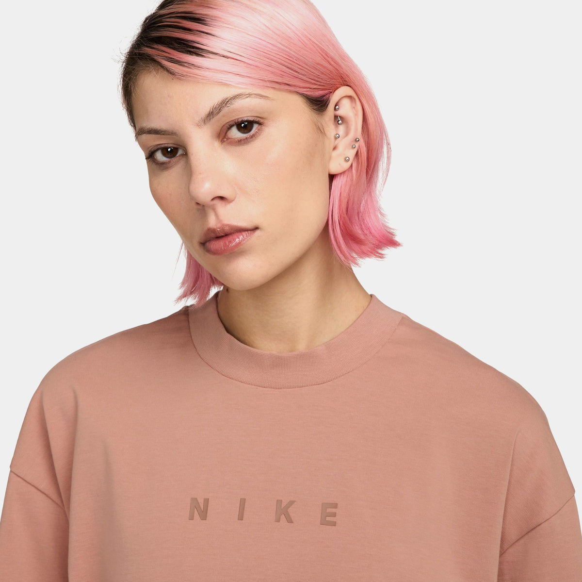 NSW Graphic Boxy Womens Short Sleeve Shirt (Rose Gold)