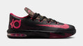KD 6 Meteorology Black And Medium Olive Grade School Basketball Shoes (Black/Atomic Red/Medium Olive/Noble Red)